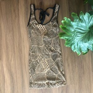 Anthropology crochet mini dress size XS